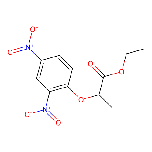 Ethyl 2-(2,4-dinitrophenoxy)propanoate structure
