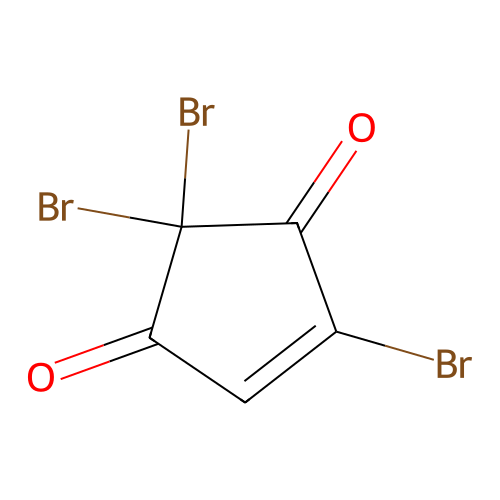 2,2,4-Tribromocyclopent-4-ene-1,3-dione structure