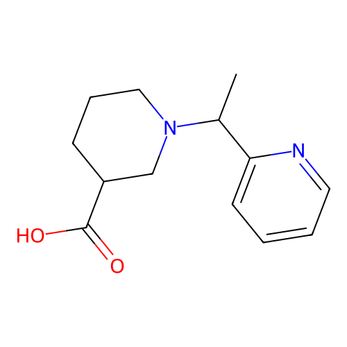1-(1-(Pyridin-2-yl)ethyl)piperidine-3-carboxylic acid structure