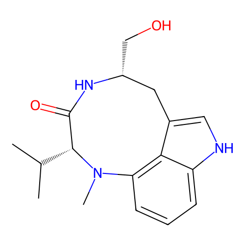 (+)-IndolactamA V structure