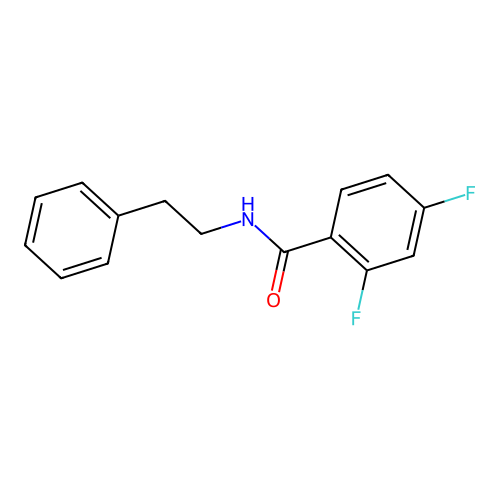 2,4-difluoro-N-(2-phenylethyl)benzamide structure