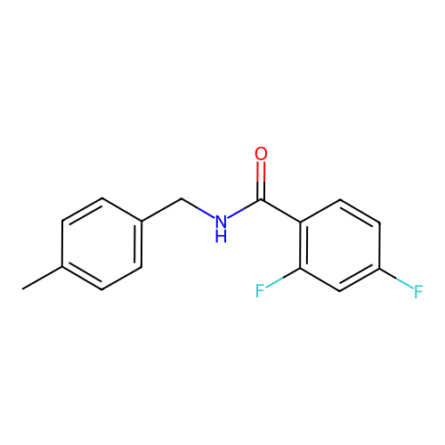 2,4-difluoro-N-[(4-methylphenyl)methyl]benzamide structure