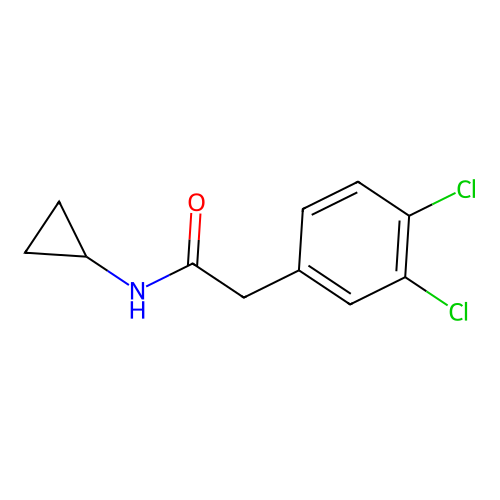 3,4-Dichloro-N-cyclopropylbenzeneacetamide structure