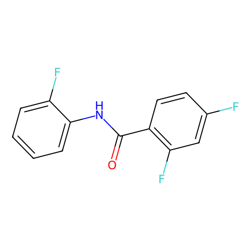2,4-difluoro-N-(2-fluorophenyl)benzamide structure
