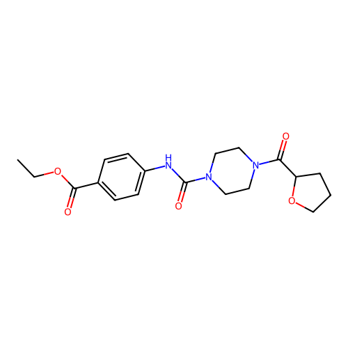 Ethyl 4-[[4-(oxolane-2-carbonyl)piperazine-1-carbonyl]amino]benzoate structure