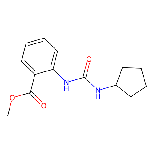 Methyl 2-{[(cyclopentylamino)carbonyl]amino}benzoate structure