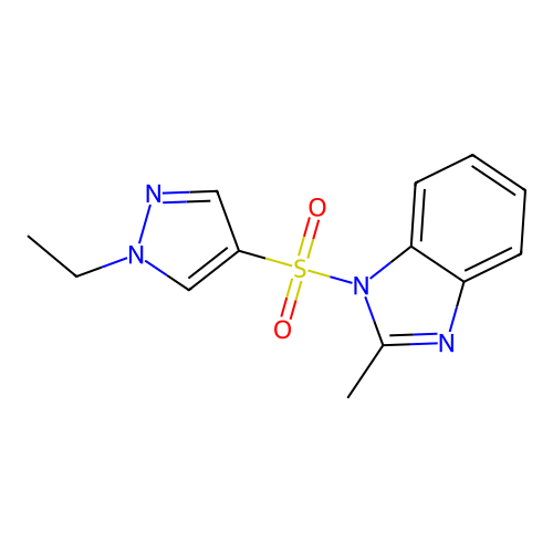 1-(1-Ethylpyrazol-4-yl)sulfonyl-2-methylbenzimidazole structure