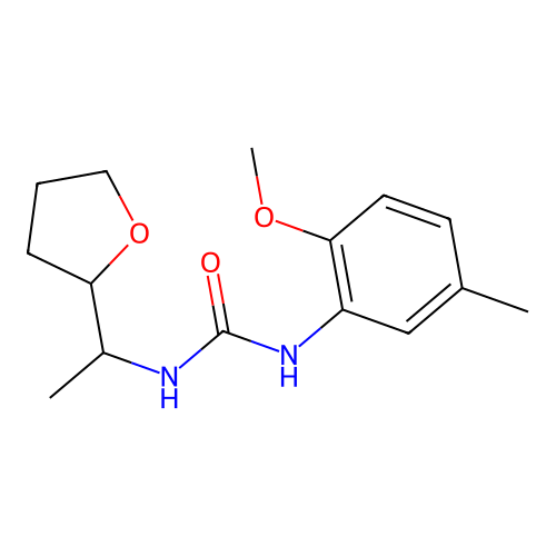 1-(2-Methoxy-5-methylphenyl)-3-[1-(oxolan-2-yl)ethyl]urea structure