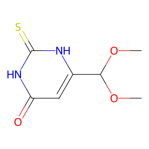 6-(Dimethoxymethyl)-2-mercaptopyrimidin-4-OL structure