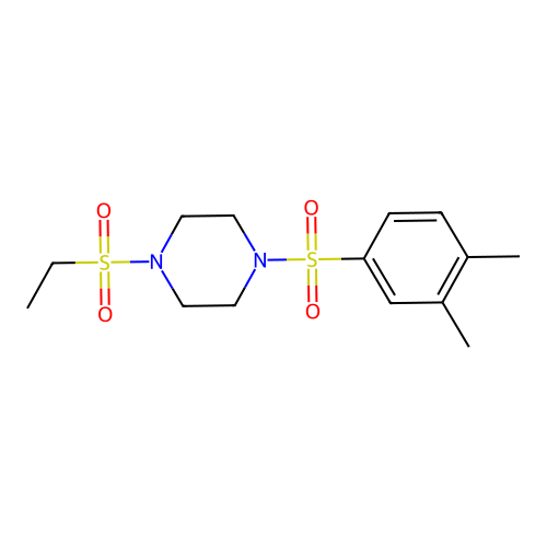 1-[(3,4-Dimethylphenyl)sulfonyl]-4-(ethylsulfonyl)piperazine structure
