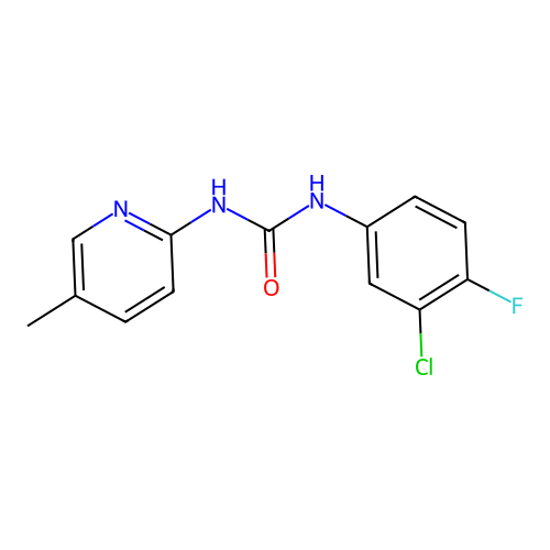 1-(3-Chloro-4-fluorophenyl)-3-(5-methylpyridin-2-yl)urea structure