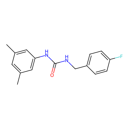 1-(3,5-Dimethylphenyl)-3-[(4-fluorophenyl)methyl]urea structure