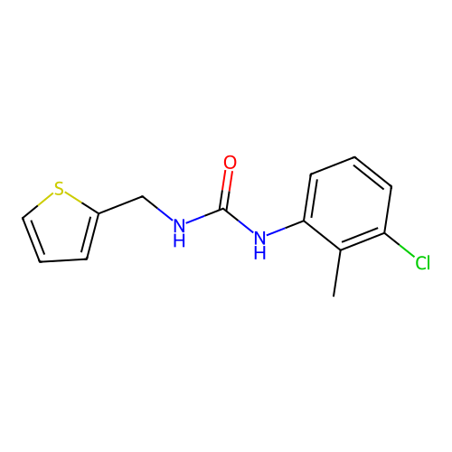1-(3-Chloro-2-methylphenyl)-3-(thiophen-2-ylmethyl)urea structure