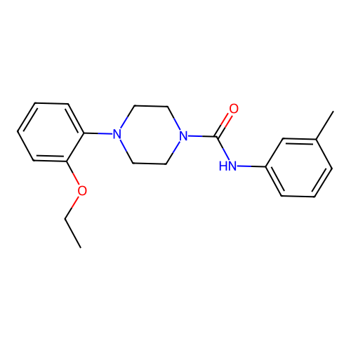 4-(2-ethoxyphenyl)-N-(3-methylphenyl)piperazine-1-carboxamide structure