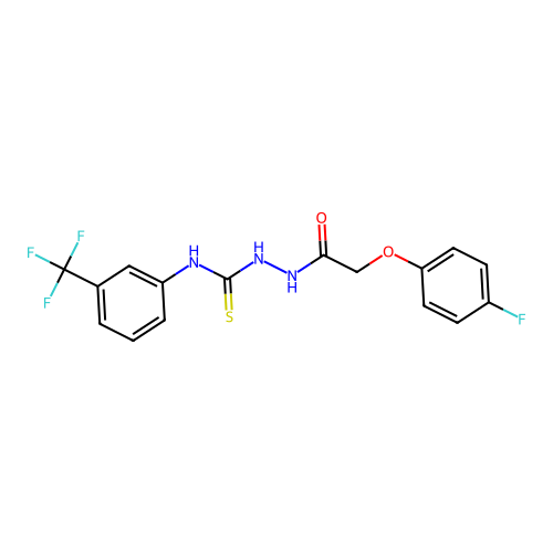 1-(2-(4-Fluorophenoxy)acetyl)-4-(3-trifluoromethylphenyl)thiosemicarbazide structure