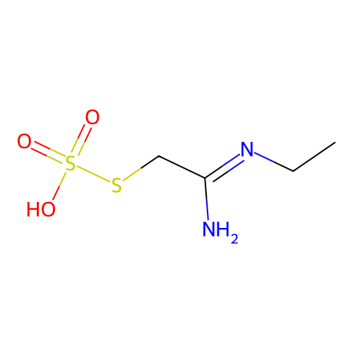 S-(2-(Ethylamino)-2-iminoethyl) hydrogen thiosulfate structure