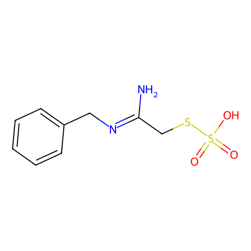 S-(2-(Benzylamino)-2-iminoethyl) hydrogen thiosulfate structure