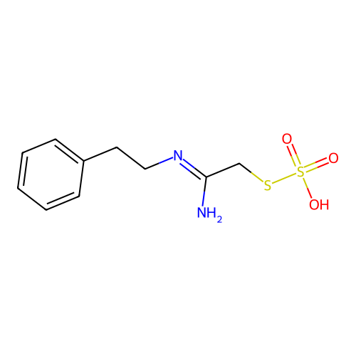 S-(2-Imino-2-((2-phenylethyl)amino)ethyl) hydrogen thiosulfate structure