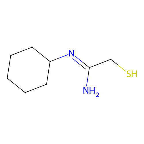 N-Cyclohexyl-2-mercaptoethanimidamide structure