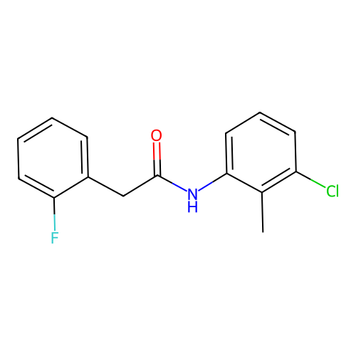 N-(3-chloro-2-methylphenyl)-2-(2-fluorophenyl)acetamide structure