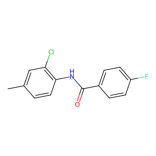 N-(2-chloro-4-methylphenyl)-4-fluorobenzamide structure