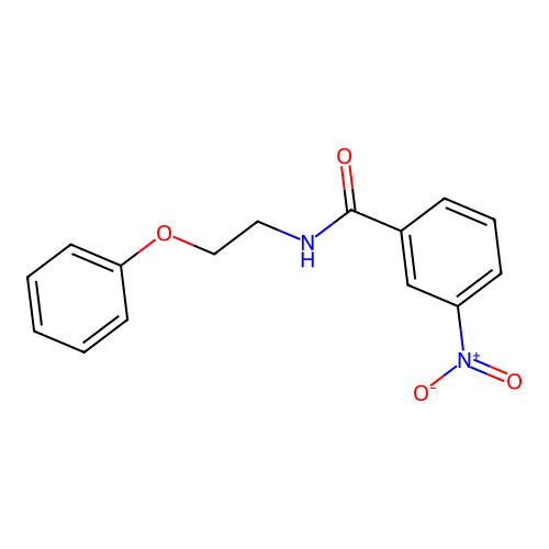 3-nitro-N-(2-phenoxyethyl)benzamide structure