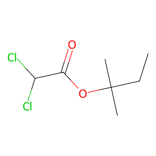 Acetic acid, dichloro-, 1,1-dimethylpropyl ester structure