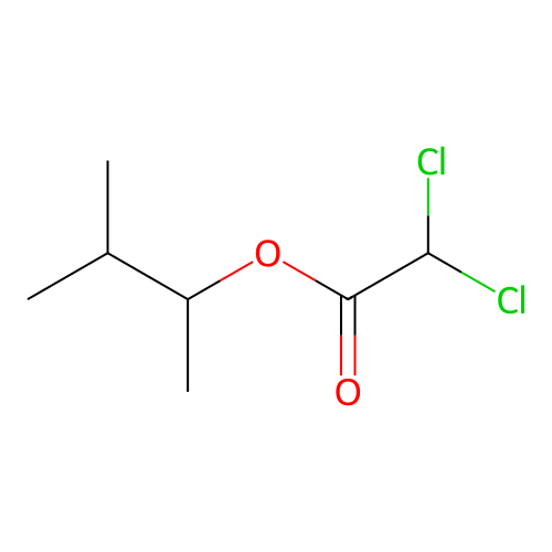 Acetic acid, dichloro-, 1,2-dimethylpropyl ester structure