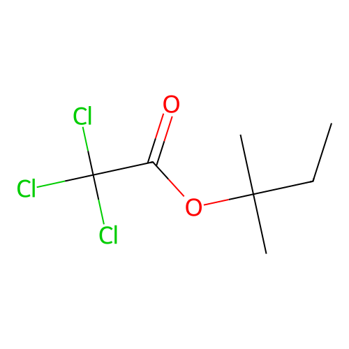 Acetic acid, trichloro-, 1,1-dimethylpropyl ester structure