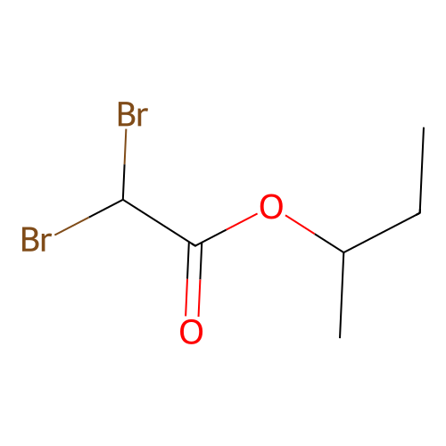 Acetic acid, dibromo, 1-methylpropyl ester structure