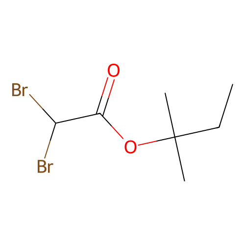 Acetic acid, dibromo-, 1,1-dimethylpropyl ester structure