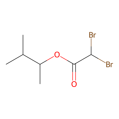 Acetic acid, dibromo-, 1,2-dimethylpropyl ester structure