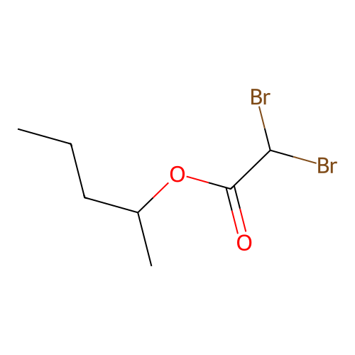 Acetic acid, dibromo, 1-methylbutyl ester structure