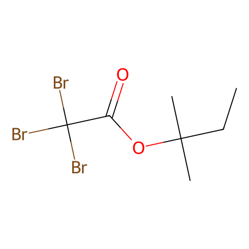 Acetic acid, tribromo-, 1,1-dimethylpropyl ester structure