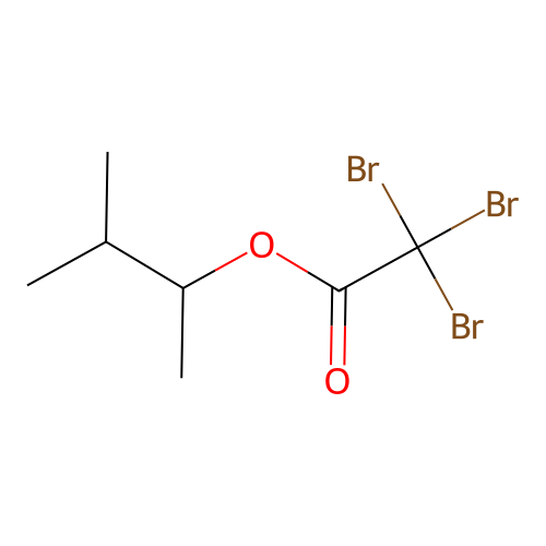 Acetic acid, tribromo-, 1,2-dimethylpropyl ester structure