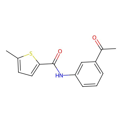 N-(3-acetylphenyl)-5-methylthiophene-2-carboxamide structure