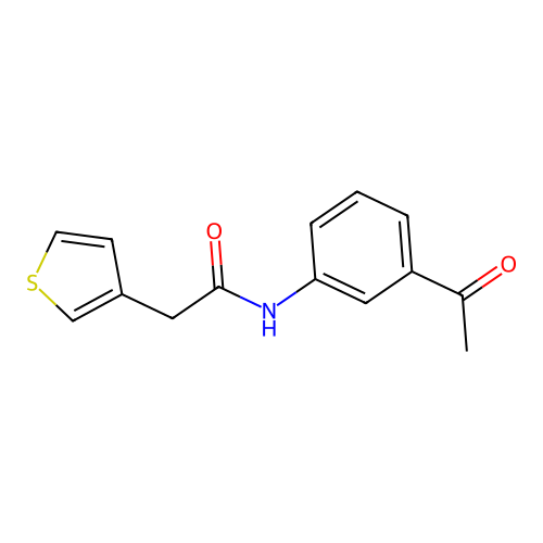 N-(3-acetylphenyl)-2-(thiophen-3-yl)acetamide structure