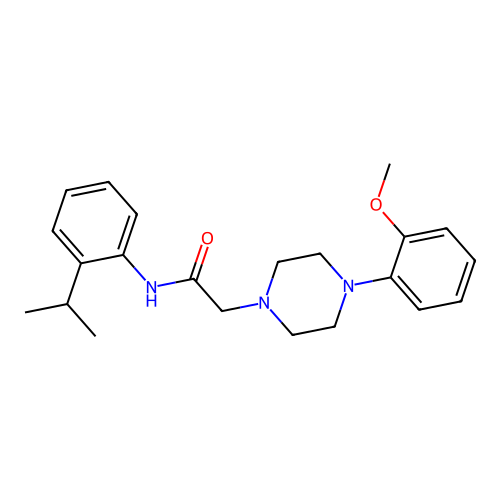 2-[4-(2-methoxyphenyl)piperazin-1-yl]-N-(2-propan-2-ylphenyl)acetamide structure