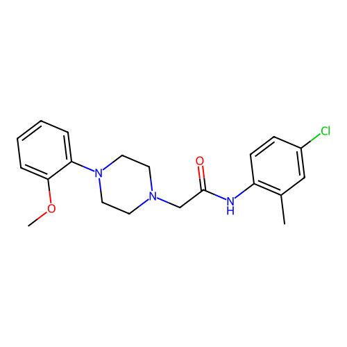 N-(4-chloro-2-methylphenyl)-2-[4-(2-methoxyphenyl)piperazin-1-yl]acetamide structure