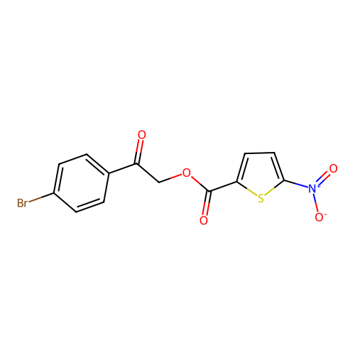 2-(4-Bromophenyl)-2-oxoethyl 5-nitro-2-thiophenecarboxylate structure