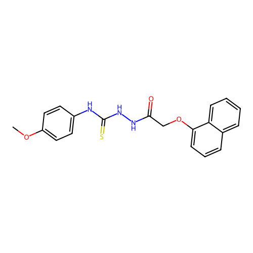 N-{[(4-methoxyphenyl)carbamothioyl]amino}-2-(naphthalen-1-yloxy)acetamide structure