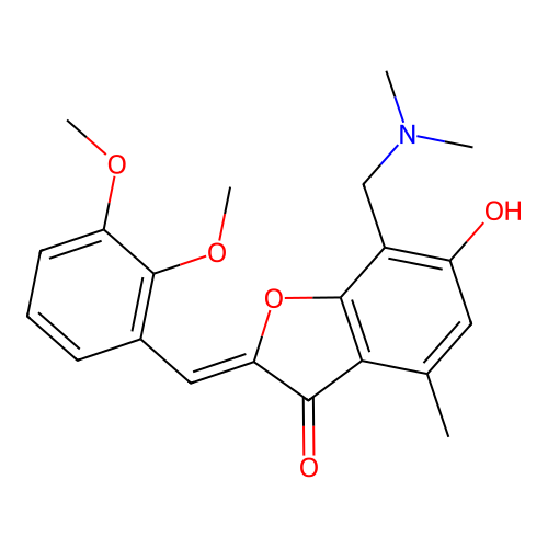 (Z)-2-(2,3-dimethoxybenzylidene)-7-((dimethylamino)methyl)-6-hydroxy-4-methylbenzofuran-3(2H)-one structure