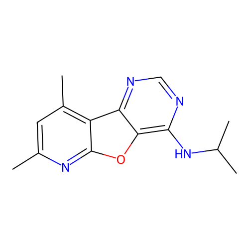 N-isopropyl-7,9-dimethylpyrido[3',2':4,5]furo[3,2-d]pyrimidin-4-amine structure