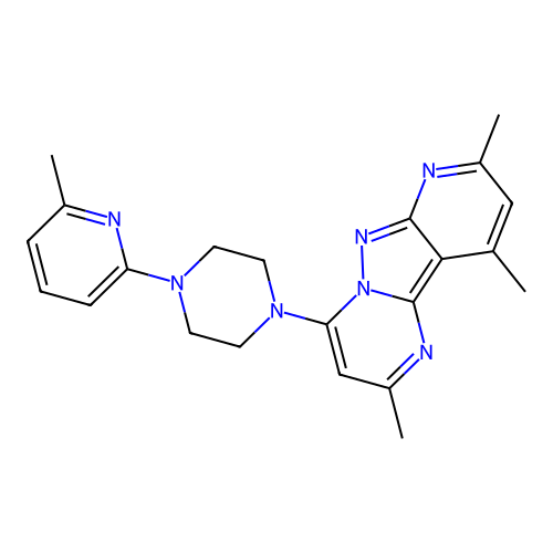 C22H25N7 structure