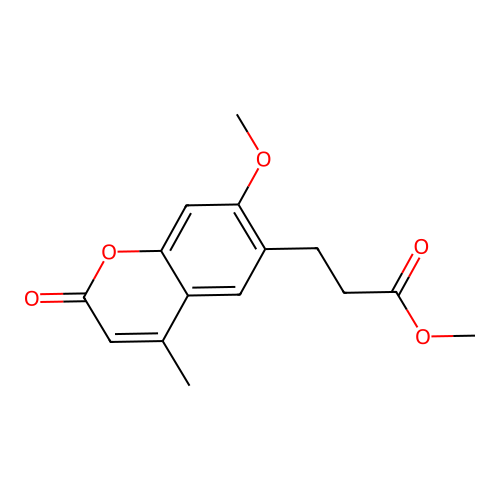 Methyl 3-(7-methoxy-4-methyl-2-oxochromen-6-yl)propanoate structure