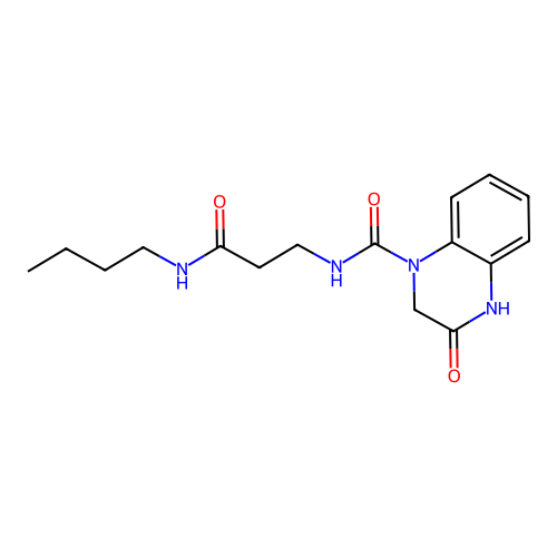 N-[3-(butylamino)-3-oxopropyl]-3-hydroxyquinoxaline-1(2H)-carboxamide structure