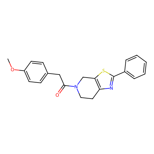 2-(4-methoxyphenyl)-1-(2-phenyl-6,7-dihydrothiazolo[5,4-c]pyridin-5(4H)-yl)ethanone structure