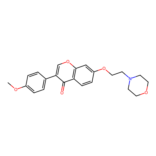 3-(4-Methoxyphenyl)-7-(2-morpholin-4-ylethoxy)chromen-4-one structure