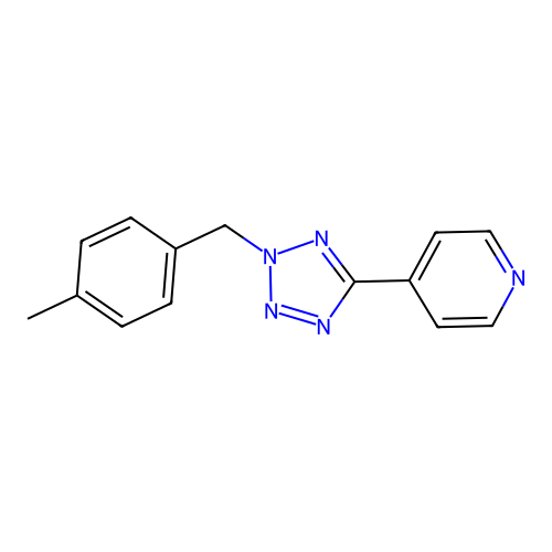 4-(2-(4-methylbenzyl)-2H-tetrazol-5-yl)pyridine structure