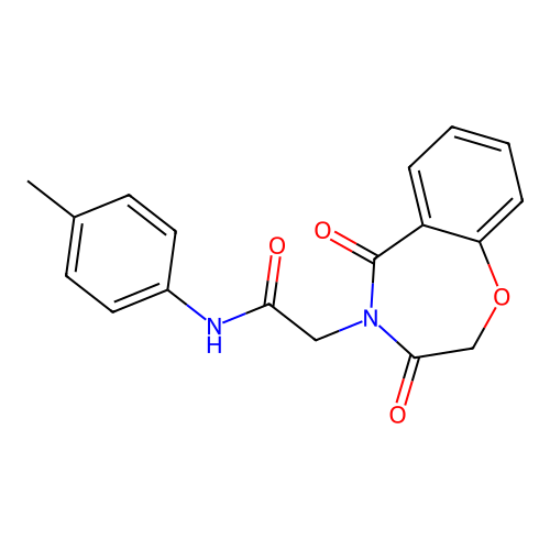 2-(3,5-dioxo-2,3-dihydro-1,4-benzoxazepin-4(5H)-yl)-N-(4-methylphenyl)acetamide structure